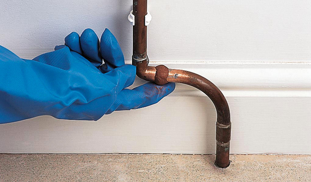 water leak repair under process