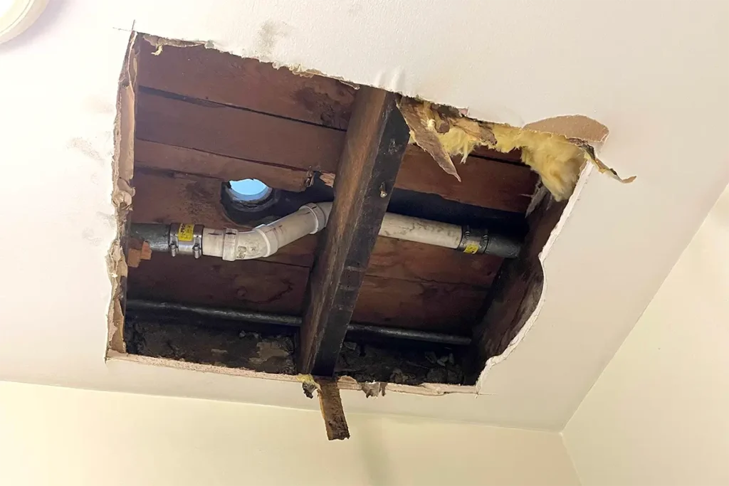 water leak repaired